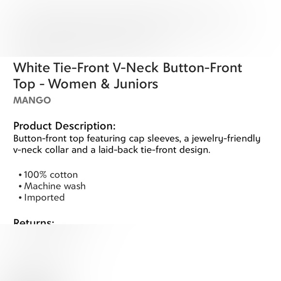 Mango white button up - Picture 10 of 10